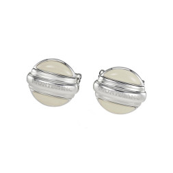 Montblanc 00109775 Запонки круглые сталь лак
