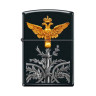 218 Зажигалка ZIPPO RUSSIAN COAT OF ARMS, латунь/сталь с покрытием Black Matte