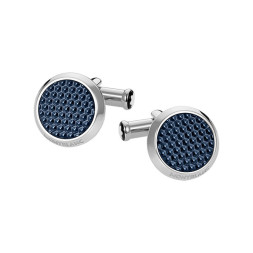 Montblanc 00112904 Запонки сталь лак вставка Blue