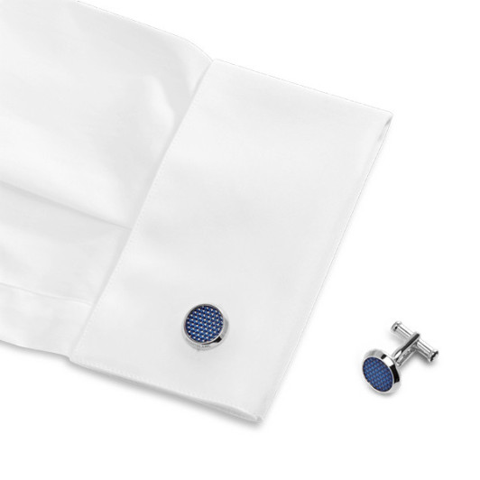 Montblanc 00112904 Запонки сталь лак вставка Blue