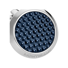 Montblanc 00112904 Запонки сталь лак вставка Blue