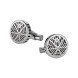 Montblanc 00114708 Запонки кругл сталь декор паутина