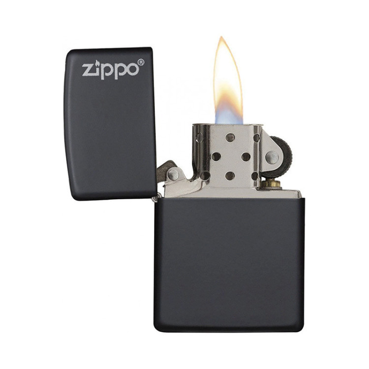 218ZL Зажигалка ZIPPO Classic, латунь/сталь с покрытием Black Matte, чёрная