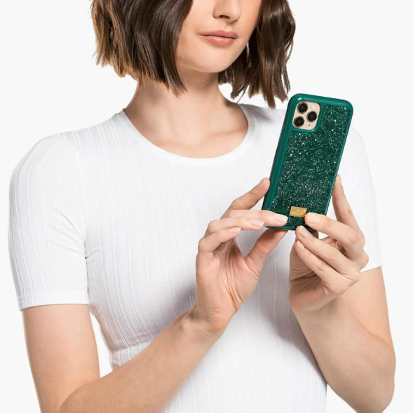 Swarovski 5592045 GLAM ROCK: чехол д/телеф IP20 GREEN