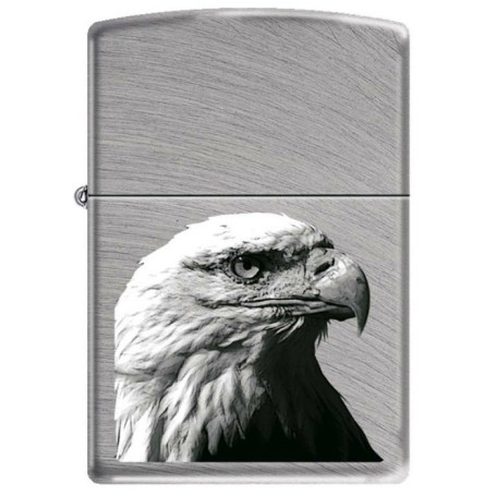 24647 Зажигалка ZIPPO EAGLE HEAD, латунь/сталь с покрытием Chrome Arch, серебристый