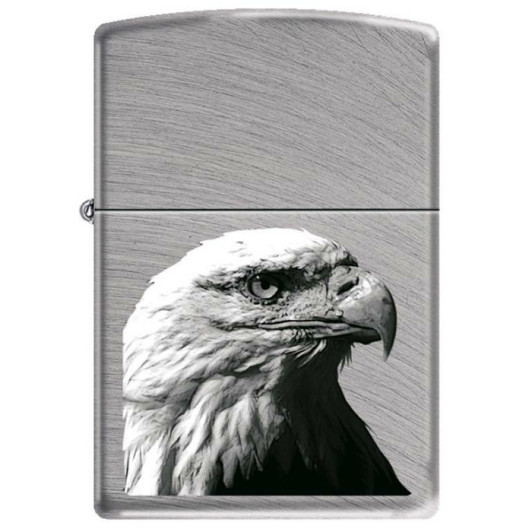 24647 Зажигалка ZIPPO EAGLE HEAD, латунь/сталь с покрытием Chrome Arch, серебристый
