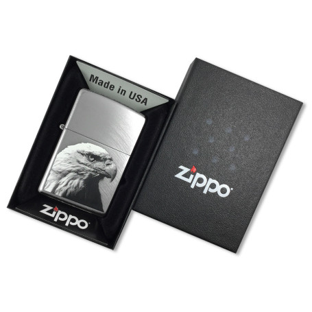 24647 Зажигалка ZIPPO EAGLE HEAD, латунь/сталь с покрытием Chrome Arch, серебристый