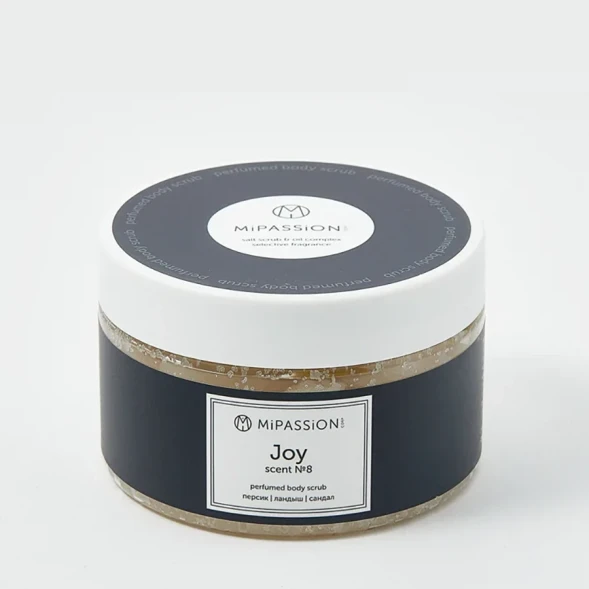 Скраб парфюмированный, персик, ландыш, сандал / Joy MiPASSiON 250 мл