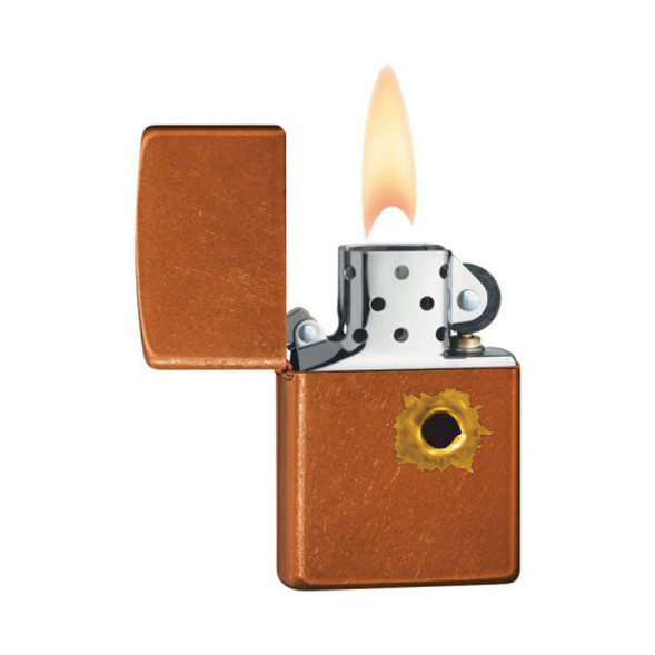 24717 Зажигалка ZIPPO Bullet, латунь/сталь с покрытием Toffee™, медный