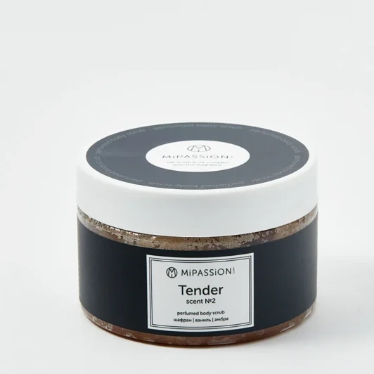 Скраб парфюмированный, шафран, ваниль, амбра / Tender MiPASSiON 250 мл