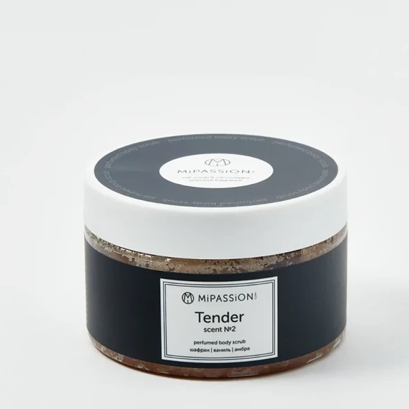 Скраб парфюмированный, шафран, ваниль, амбра / Tender MiPASSiON 250 мл