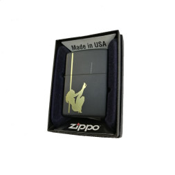 24892 Зажигалка ZIPPO Classic, латунь/сталь с покрытием Black Mattee, УЦЕНКА