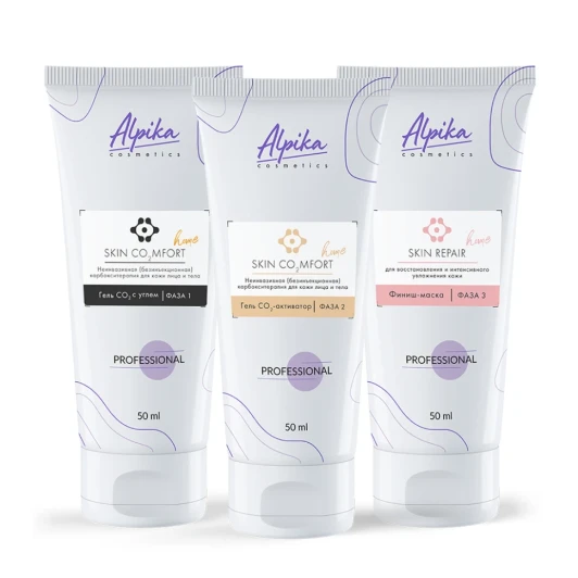 Набор неинвазивной карбокситерапии для кожи лица и тела / Alpika ANTI AGE Skin CO2MFORT Home 3*50 мл