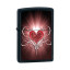 28043 Зажигалка ZIPPO Heart, латунь/сталь с покрытием с покрытием Black Matte, черный