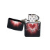 28043 Зажигалка ZIPPO Heart, латунь/сталь с покрытием с покрытием Black Matte, черный