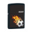 28302 Зажигалка ZIPPO Soccer, латунь/сталь с покрытием Black Matte, черный