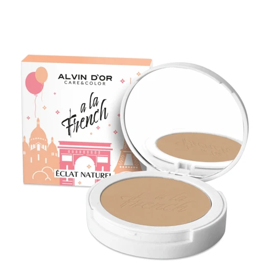 Пудра компактная фиксирующая, тон 03 / Eclat Naturel A LA FRENCH Natural beige 10 гр