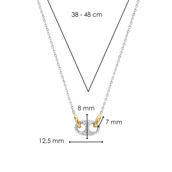 TI SENTO Колье Necklace silver 925 (3986ZY/42)