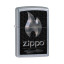 28445 Зажигалка ZIPPO Flame, латунь/сталь с покрытием Street Chrome, серебристый