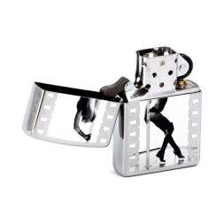 28448 Зажигалка ZIPPO Classic, латунь/сталь с покрытием High Polish Chrome, серебристый