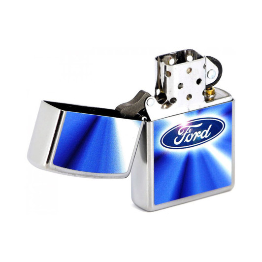 28455 Зажигалка ZIPPO Ford , латунь/сталь с покрытием Street Chrome, серебристый
