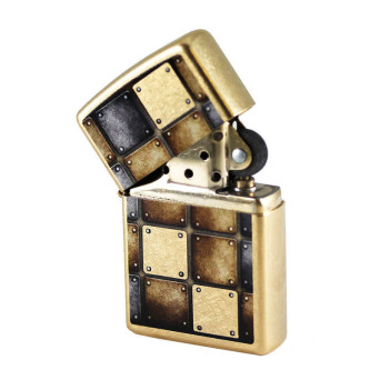 28539 Зажигалка ZIPPO Classic, латунь с покрытием Gold Dust, золотой