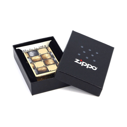 28539 Зажигалка ZIPPO Classic, латунь с покрытием Gold Dust, золотой