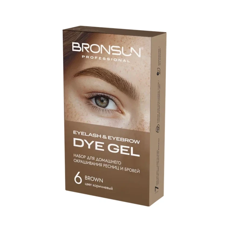 Набор для домашнего окрашивания, коричневый #6 / Eyelash And Eyebrow Dye Gel 35 гр