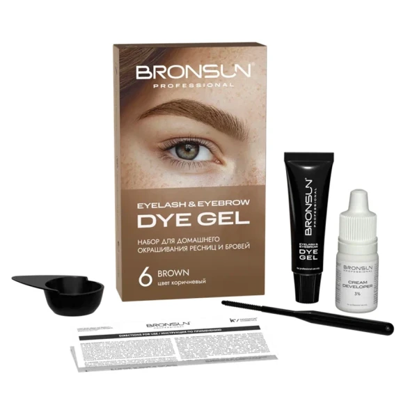 Набор для домашнего окрашивания, коричневый #6 / Eyelash And Eyebrow Dye Gel 35 гр