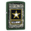 28631 Зажигалка ZIPPO US Army, латунь с покрытием Green Matte, зеленый