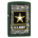 28631 Зажигалка ZIPPO US Army, латунь с покрытием Green Matte, зеленый