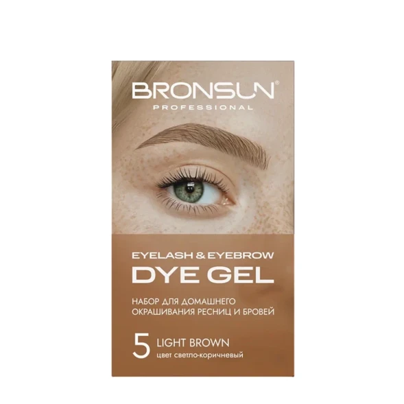 Набор для домашнего окрашивания, светло-коричневый #5 / Eyelash And Eyebrow Dye Gel 35 гр