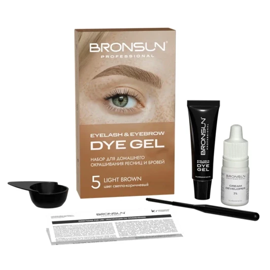 Набор для домашнего окрашивания, светло-коричневый #5 / Eyelash And Eyebrow Dye Gel 35 гр