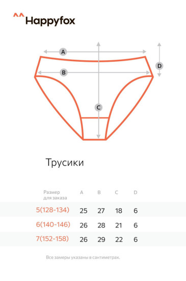 Трусы для девочки 5шт. Happyfox (классика.микс)