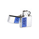 28658 Зажигалка ZIPPO Classic, латунь с покрытием High Polish Chrome, серебряный/синий
