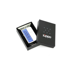 28658 Зажигалка ZIPPO Classic, латунь с покрытием High Polish Chrome, серебряный/синий
