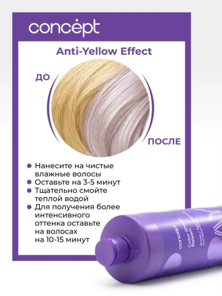 Бальзам оттеночный, эффект арктический блонд / Anti-Yellow 2021 1000 мл