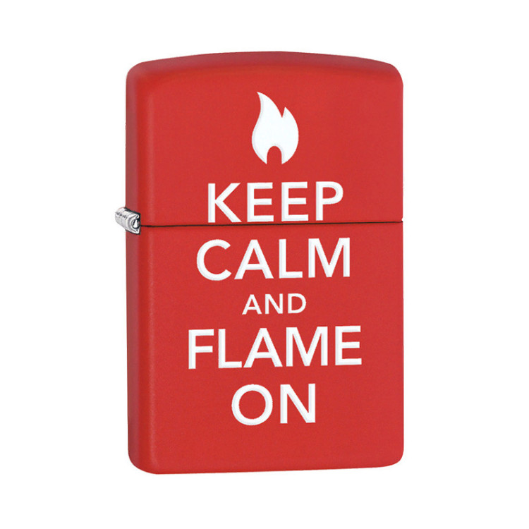 28671 Зажигалка ZIPPO Classic, латунь/сталь с покрытием Red Matte, красная