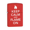 28671 Зажигалка ZIPPO Classic, латунь/сталь с покрытием Red Matte, красная