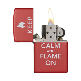 28671 Зажигалка ZIPPO Classic, латунь/сталь с покрытием Red Matte, красная