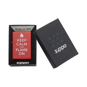 28671 Зажигалка ZIPPO Classic, латунь/сталь с покрытием Red Matte, красная