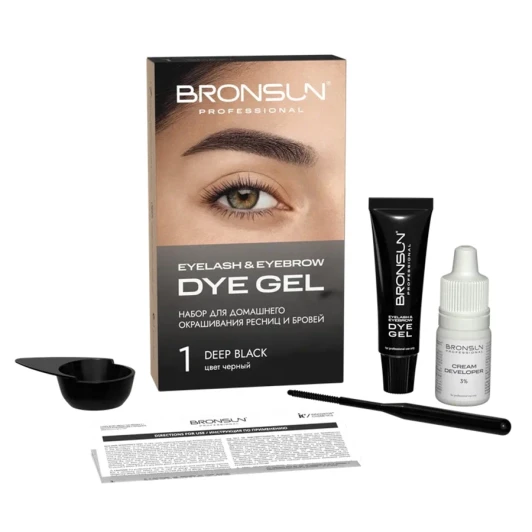 Набор для домашнего окрашивания, черный #1 / Eyelash And Eyebrow Dye Gel 35 гр