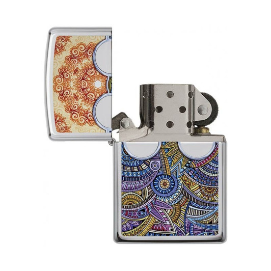 28871 Зажигалка ZIPPO Classic, латунь/сталь с покрытием High Polish Chrome, серебристый
