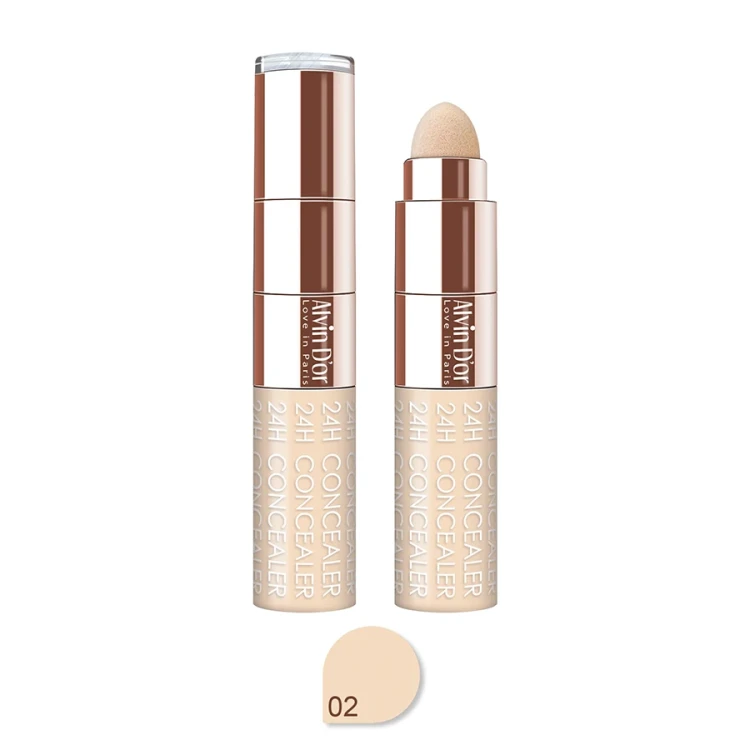 Консилер жидкий+спонж, тон 02 / 24H Full cover concealer 6 мл