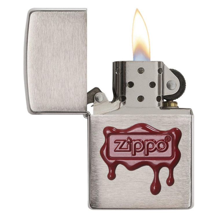 29492 Зажигалка ZIPPO Classic, латунь/сталь с покрытием Brush Finish Chrome, серебристая
