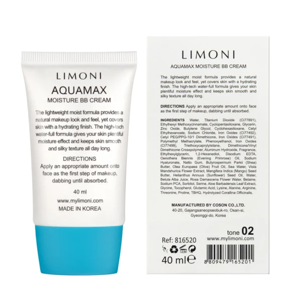Крем для лица увлажняющий, тон №2 / Aquamax Moisture BB Cream 40 мл