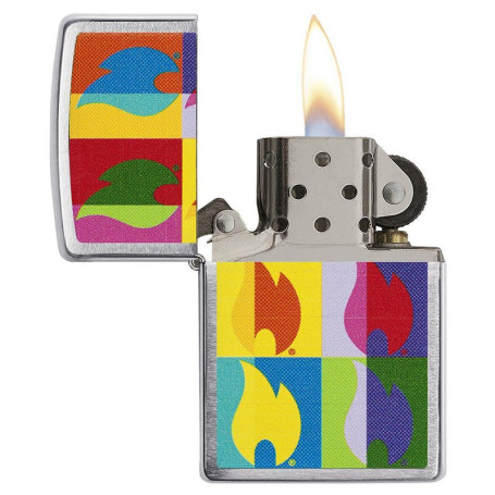 29623 Зажигалка ZIPPO Classic, латунь/сталь с покрытием Brushed Chrome, серебристая