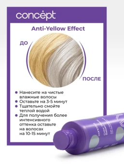 Бальзам оттеночный, эффект пепельный блонд / Anti-Yellow 2021 1000 мл