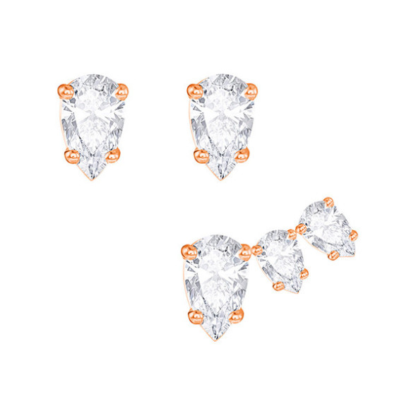 Swarovski 5277358 Серьги ATTRACT: PEAR CZWH/ROS набор