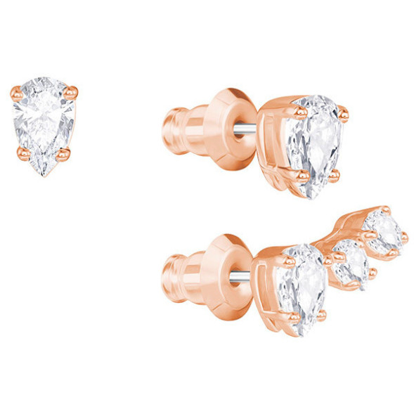 Swarovski 5277358 Серьги ATTRACT: PEAR CZWH/ROS набор